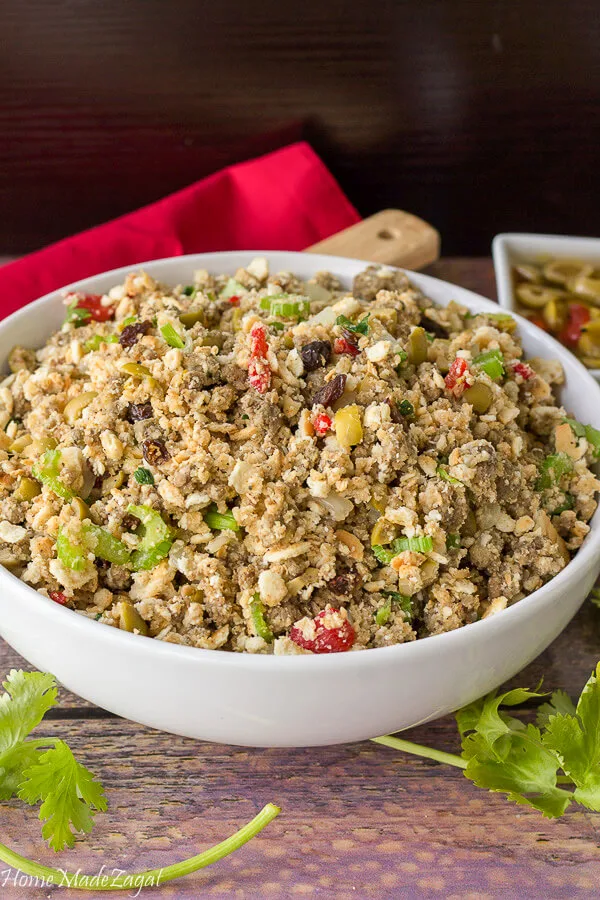 Easy Caribbean inspired stove top stuffing