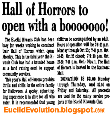 Euclid Kiwanis Hall of Horrors at Euclid Square Mall