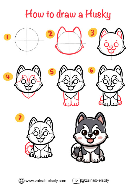 Today, we're going to explore the wonderful world of drawing by learning how to sketch a cute husky. This step-by-step guide will walk you through the process