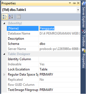 Table Properties Toolbar