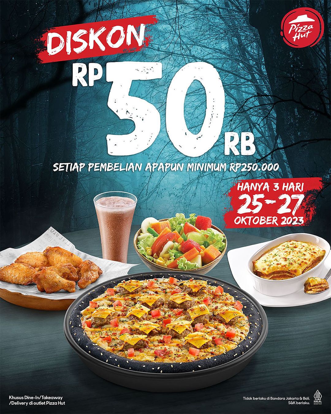 PROMO PIZZA HUT SPESIAL GAJIAN DISKON RP. 50.000