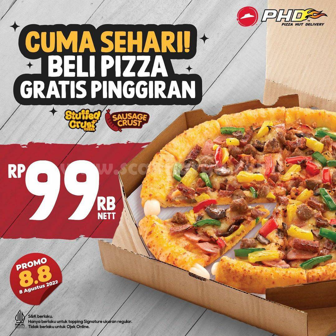 Promo PHD SPESIAL 8.8 - Beli Pizza GRATIS PINGGIRAN