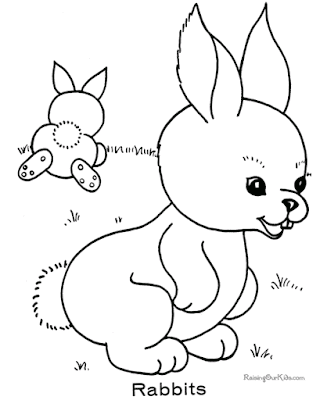 Gambar Sketsa Kelinci Berdiri Hitam Putih Mudah Diwarnai atau Mewarnai untuk Anak TK atau SD_Funni standing rabbit coloring pages
