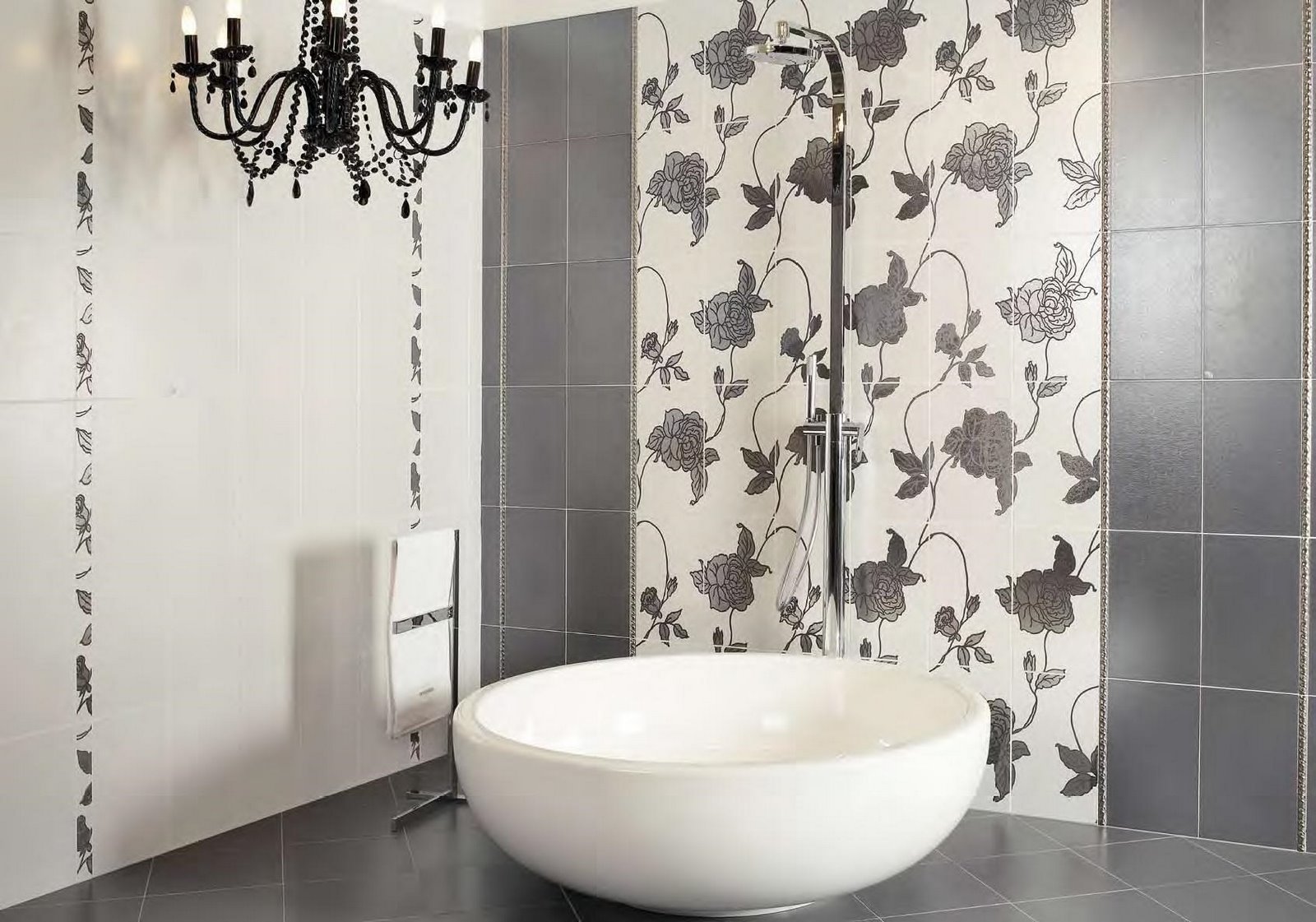 country bathroom mirrors Tresor Tiles by Valentino-Piemme