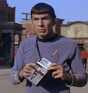 Mr. Spock with a TRICORDER