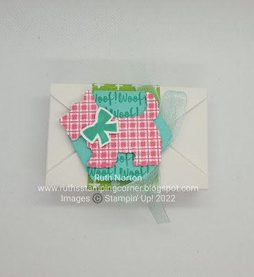 Stampin up, christmas scottie, envelope treat box