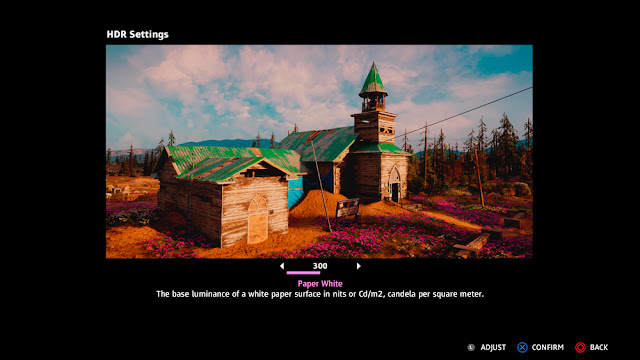 Far Cry New Dawn - HDR Settings Screen