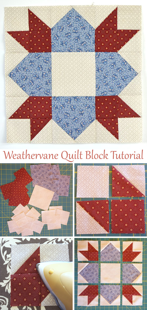 Weathervane Quilt Block Tutorial