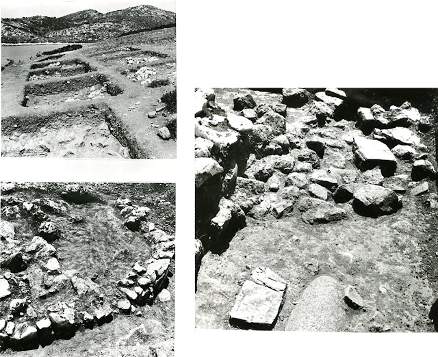 Αρχιτεκτονικά λείψανα σπιτιών του Νεολιθικού οικισμού του Αγ. Πέτρου. [Credit: Ν. Ευστρατίου]