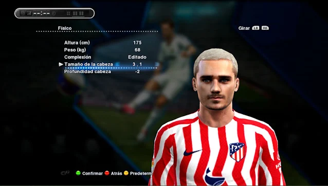 Antoine Griezmann Face Update 2022 For PES 2013