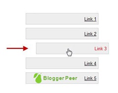 jQuery link nudging bergoyang bergerak