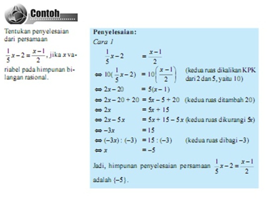 Persamaan linear satu variabel ~ Dwi Nurul Istiqomah