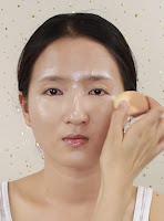 Highlight with this highlighter on forehead, nose and chin.  To have more silky and smoother look.