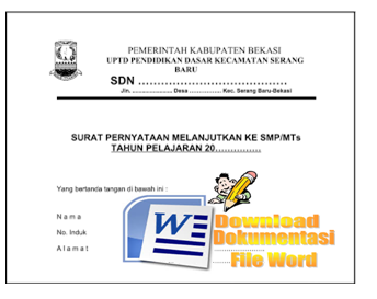 Download Contoh Surat Pernyataan Melanjutkan Sekolah