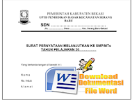 Download Contoh Surat Pernyataan Melanjutkan Sekolah