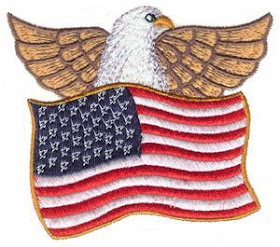 american flags clipart with eagle