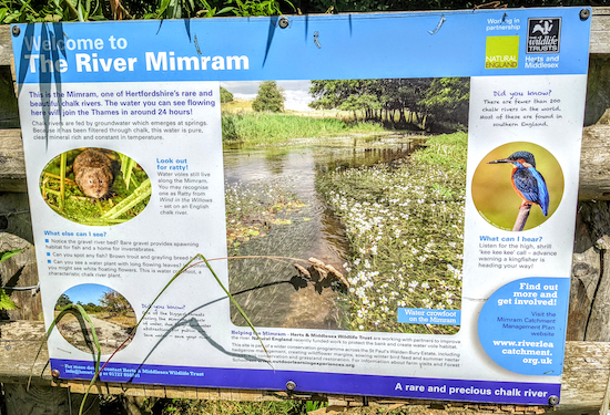 River Mimram information board