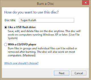  Tidak menyerupai burning file ke dalam CD atau DVD biasa Cara Burning Video ke CD dan DVD Agar Bisa Diputar di DVD Player