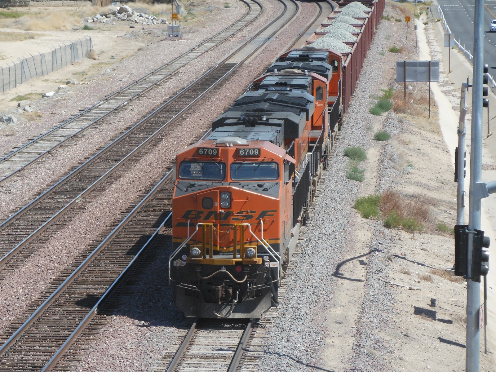 Rails West: BNSF ES44C4 Locomotive #6709 Victorville, California