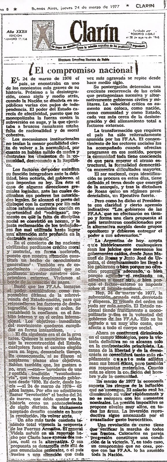 Editorial Clarín 1977