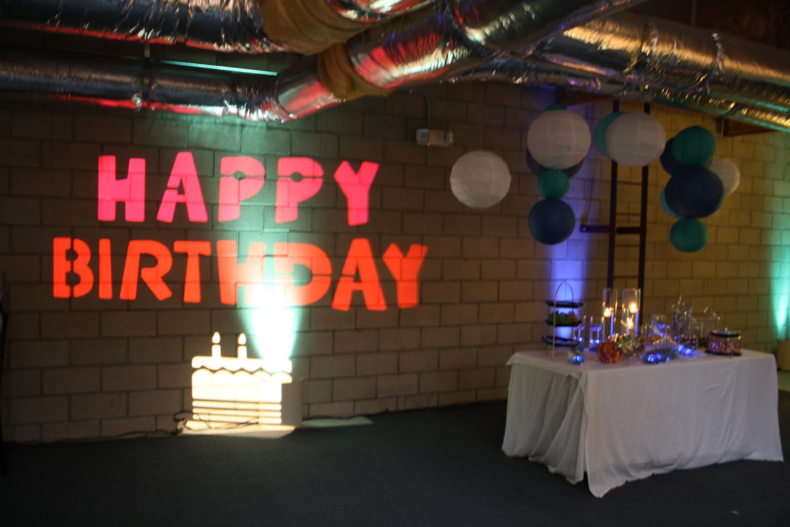 De lighted  16th Birthday Party  lighting Birthday Party  