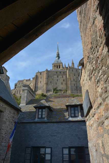 Abbey Mont Saint-Michel from city