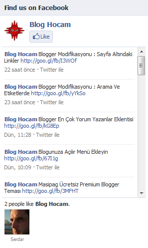 Facebook beğen kutusu