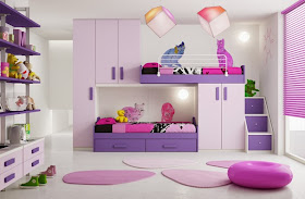 DORMITORIO LILA Y ROSA PARA NIÑAS - HABITACIÓN PARA  NIÑAS ROSA Y LILA - CUARTOS PARA NIÑAS LILA Y ROSA vía http://dormitorioinfantil.blogspot.com/