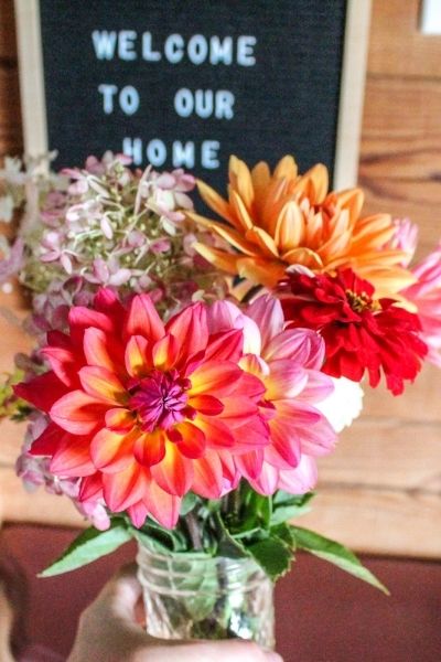 fresh flowers in our home | On The Creek Blog // www.onthecreekblog.com