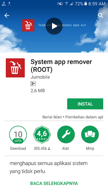 Download System app remover di Play Store