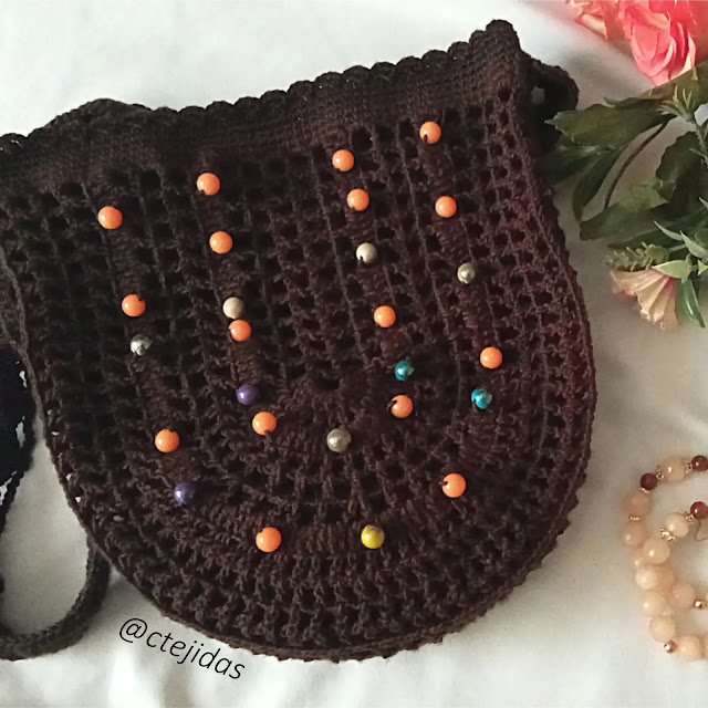 Patrón y Tutorial Bolso Malla y Pepitas a Crochet