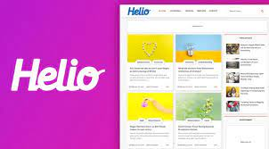 Helio - Grid Style Blogger Template free Download