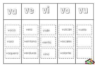 Actividades con sílabas para niños