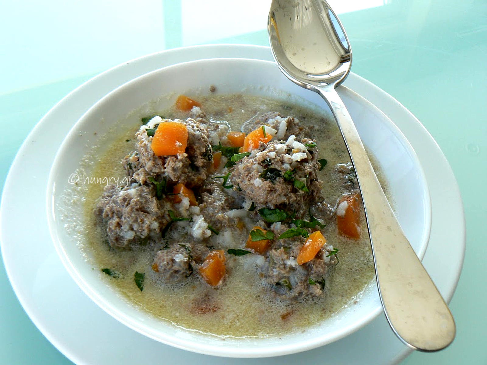 Rice Meatball Soup