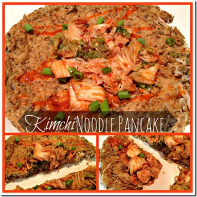 kimchi noodle pancake