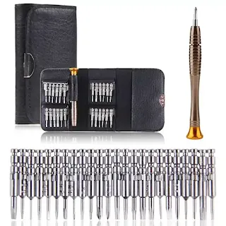 The 25 piece precision screwdriver set is ideal for small-scale jobs like computer, electronics and watches repair hown-store