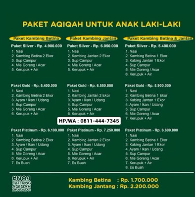 Harga paket aqiqah anak laki-laki Lundra Catering