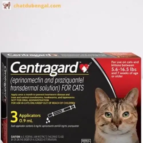 Les meilleurs vermifuges pour chats Centragard topical pour chats