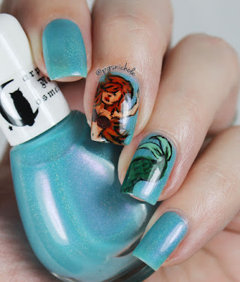 40 Great Nail Art Ideas: Mermaids + Orange, Purple, and Green