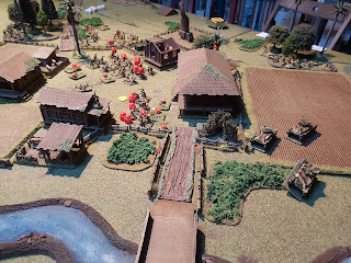 The attack by the Japanese has taken the village