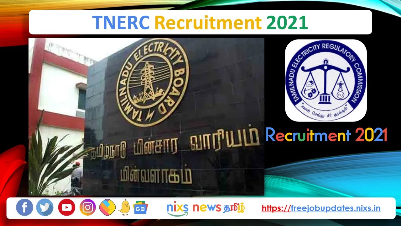 TNERC Recruitment 2021 03 PA Posts - Apply Online