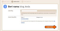 mengisi nama blog anda di blogger