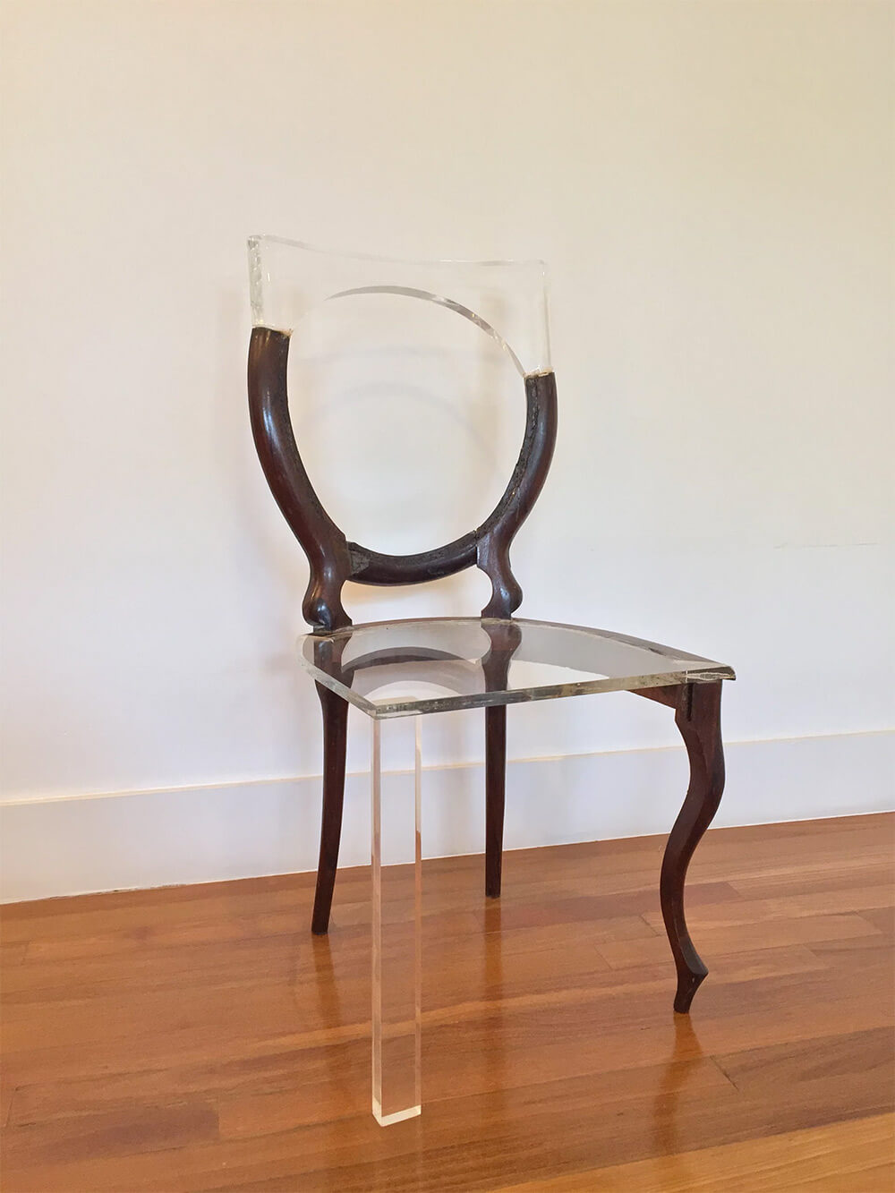 Artist Repairs Broken Wooden Furniture By Using Modern Translucent Materials