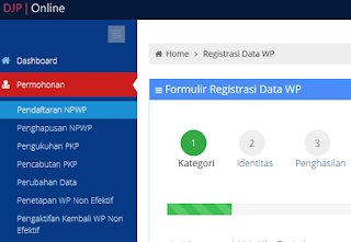 mendaftar wajib pajak, mendaftar NPWP lewat internet