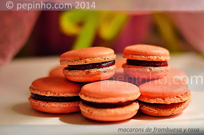 Macarons de frambuesa  y rosa (o fresa)