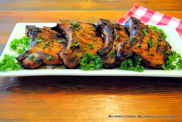 Grilled Honey Pork Chops at Miz Helen's Country Cottage