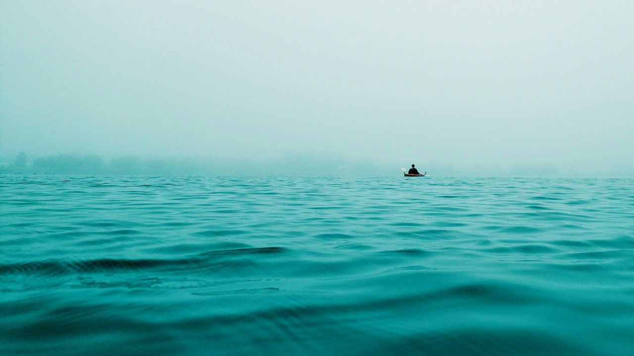 Wallpaper Boat Sea Alone