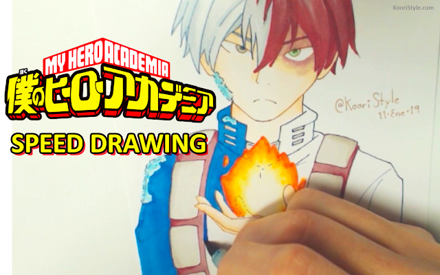 Koori Style, KooriStyle, My hero academia, boku no hero academia, anime, fanart, Cute, Kawaii, Drawing, Dibujo, Speed, Painting, Paint, Copic, Markers, Sketch, todoroki, shouto