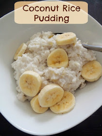 Coconut Rice Pudding:  Leftover rice and coconut milk combine to make a creamy, delicious, and vegan breakfast or dessert.