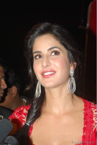 Katrina Kaif Hot Pics in Red Dress Behind The Stage 1